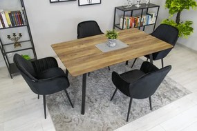 Set jedálenských stoličiek LUGO čierne (2ks)