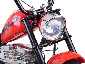 JOKOMISIADA Elektrická motorka Chopper na batériu pre deti s nosnosťou max. 80 kg PA0318 červená