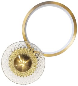 Toolight Toolight, LED nástenné svietidlo 12W, 3000K, 500lm, LHJ071-W, zlatá matná, OSW-50054