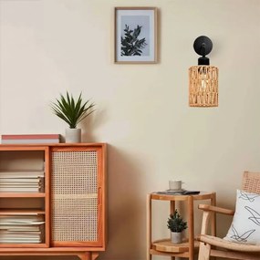 Toolight Toolight, nástenné svietidlo 1xE27 APP1623-1W, čierna-hnedá, OSW-05683