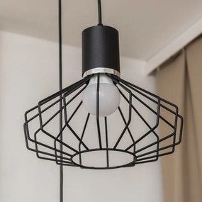 Luster na lanku SOLANO 3xE27/15W/230V čierna/lesklý chróm