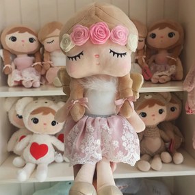 Bábika spiaca Anjelik farebné kvety 48 cm