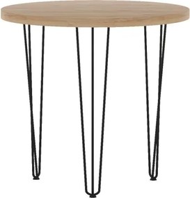 Vintino TREVISO okrúhly stôl 80 cm dub craft/čierny