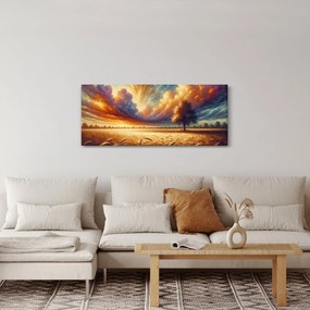 Obraz – Strom na poli (120x50 cm)