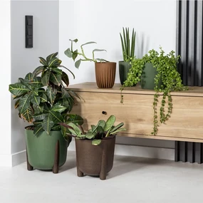 PLASTOVÝ KVETINÁČ MOSS ECO 32X34 CM SIVÁ