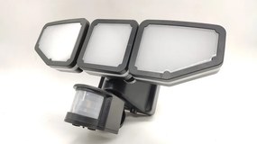 Bezdoteku LEDSolar 200 solárne vonkajšie svetlo s pohyb. čidlom a nast. hlavami, bezdrôtové, 8W, studené            svetlo