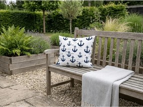 Bavlnená obliečka na vankúš NAVYSTA POLY 45x45 cm, modro-biela