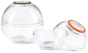 2 guľaté nádobky na uchovávanie potravín