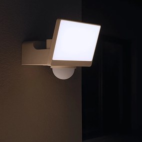 Exteriérové nástenné LED svietidlo Davos, 1x LED 30w, 4000k, biela, pohybový senzor