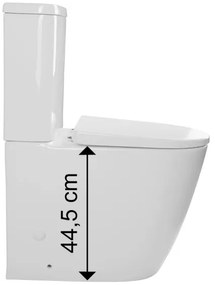 Sapho - Kombinované WC TURKU, spodné/zadné odpadové pripojenie, keramika/biela