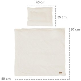 Krémové detské obliečky do postieľky 80x80 cm Seashells – Roba