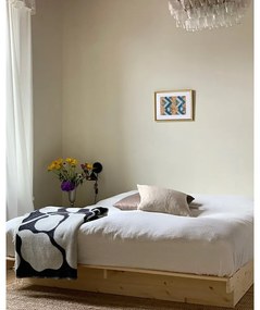 Dvojlôžková posteľ z borovicového dreva s úložným priestorom s roštom 140x200 cm v prírodnej farbe Kanso – Karup Design