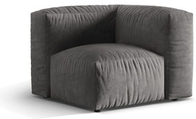 Sivý zamatový modul pohovky (variabilný) Martina – Micadoni