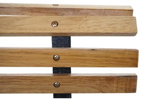 Záhradná lavica F97 2-miestna - liatina / drevo, 122 cm - Svetlo hnedá