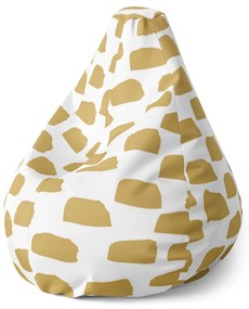 Sablio Sedací vak Pear Zlaté ťahy štetcom - 70 x 95 x 15 cm