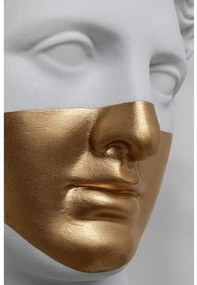 Apollo nástenná dekorácia 26x42 cm biela/zlatá