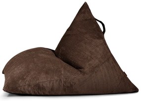 Tmavohnedý menčestrový sedací vak Razz – SLOWDOWN