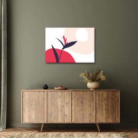 Obraz - Ružová florálna abstrakcia N⁰1 (70x50 cm)