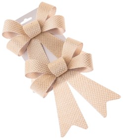 Set vianočných mašlí 14 x 20 cm, krémová, 2 ks, 14 cm