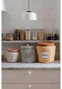 Krémový látkový detský kôš na hračky ø 20x23 cm Jam Jar – Lorena Canals