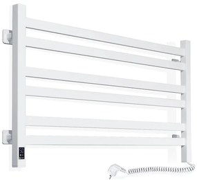 Kúpeľňový rebríkový radiátor s termostatom AVANGARD 316W/230V 50,6 cm IP44 biely pravý