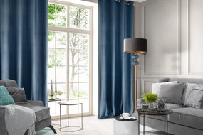 ZATEMŇOVACÍ ZÁVES NA KRÚŽKOCH ROSA 140X250 CM MODRÁ