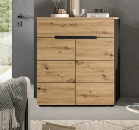 Predsieňová zostava Cano (6-dielna), šedá/dub artisan