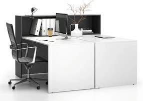 Kancelárska zostava double SEGMENT, biela/grafit