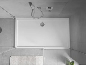 Mexen Flow, obdĺžniková sprchová vanička, slim, 80 x 140 cm, biela lesklá, 46R108014