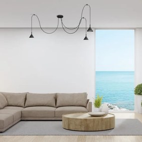 Luster na lanku ETNA LONG 3xGX53/10W/230V pavúk čierna