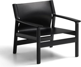 Čierne kožené kreslo Jan – Kave Home