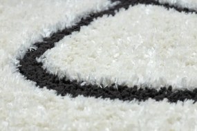 Dywany Łuszczów, Kusový koberec Mode 8377 abstract cream/black, 240x330, biela, chodba / predsieň