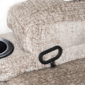 JAKS Masážne kreslo béžové mikroplyš Box