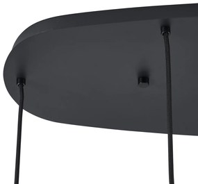 Moderné závesné svietidlo čierne so 6 svetlami - Biles