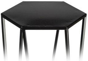 STOJAN NA KVETINÁČ HEXAGON 40X24X27 CM ČIERNA