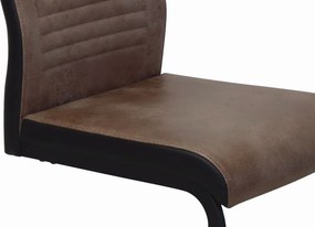 Jedálenská stolička Rindul, hnedá camel látka v optike lesklej kože