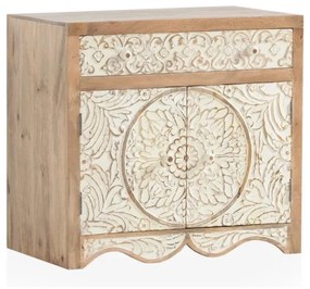 furniture-nabytek.cz - Masívna umývadlová skrinka Delhi z mangového dreva, lakovaná, hnedá – 80 cm
