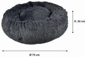 Tmavosivý pelech pre psa ø 75 cm – Love Story