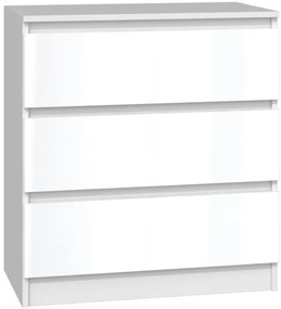 Komoda Malwa M3 Biely/Biely Lesk