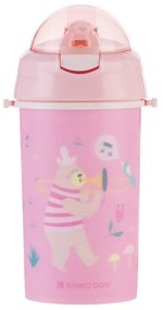 Hrnček so silikónovou slamkou a popruhom 450ml Music Fest Pink