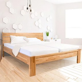Manželská posteľ z buku Veron, 160x200 cm, Olejový vosk