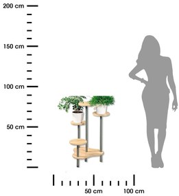 Kvetinový stojan ELIS 72,5 cm dub sonoma