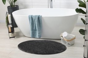 Kúpeľňový koberček SYNERGY glamour / lurex, sivý kruh