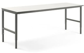 Dielenský stôl CARGO, 2400x750 mm, biela / šedá