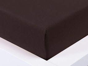 XPOSE® Jersey plachta Exclusive - tmavo hnedá 180x200 cm