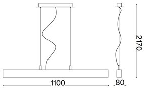 Ideal Lux - LED Luster na lanku CRAFT LED/32W/230V CRI 90 buk