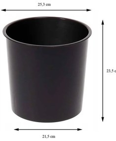 PLASTOVÝ KVETINÁČ STRIPPED ECO 42X25 CM BÉŽOVÁ