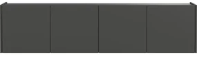 Antracitový TV stolík 183x45 cm Piana – Germania