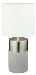 Stolná lampa, svetlosivá/biela, QENNY TYP 19 LT8371
