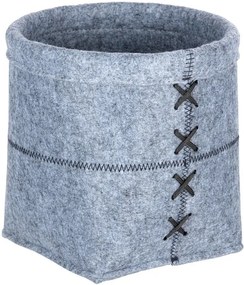 Svetlosivý plstený košík Wenko Mara, šírka 20 cm